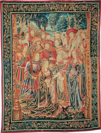 トロイの物語。ヘレンの恩赦、c。 1520 作： Brussels Manufactory