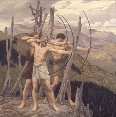 アーチャーズ、1917年。 作： Bryson Burroughs