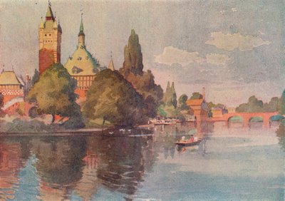 シェイクスピア記念劇場、ストラットフォードオンエイボン、c1905 作： Buddig Anwylini Pughe
