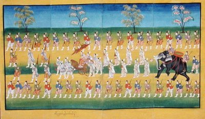 折りたたみ式原稿（紙にガッシュ＋水彩） 作： Burmese School
