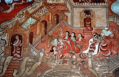 菩薩の生涯、1776年（壁画） 作： Burmese School