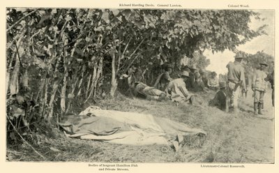 ラフライダーズバトル、6月24日、スペイン-アメリカ戦争、1898年、1899年。 作： Burr McIntosh