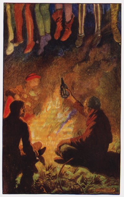 チャールズ・リード著「The Cloister and The Hearth」のイラスト（カラーリトグラフ 作： Byam (after) Shaw