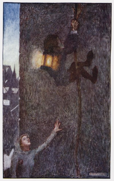 チャールズ・リード著「The Cloister and The Hearth」のイラスト（カラーリトグラフ 作： Byam (after) Shaw