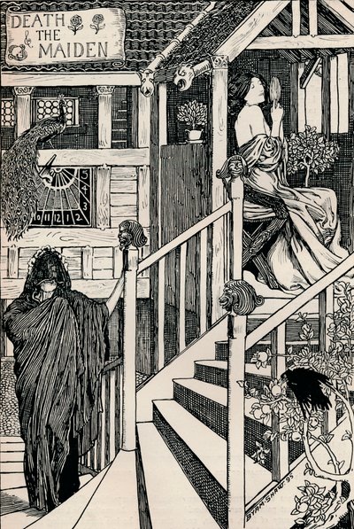 死と乙女、1895 作： Byam Shaw