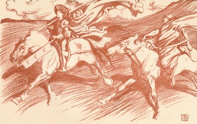 騎士とその仲間たち」1898年頃 作： Byam Shaw