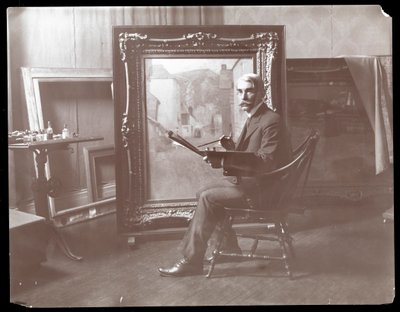 HBスネルの彼のスタジオ、ニューヨーク、1907年（銀ゼラチンプリント） 作： Byron Company