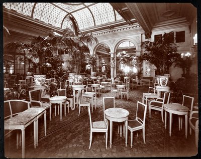 プラザホテルのラウンジ、1907年頃（銀ゼラチンプリント） 作： Byron Company