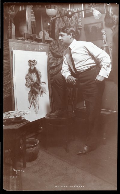 ハリソンフィッシャー、1905年（銀ゼラチンプリント） 作： Byron Company