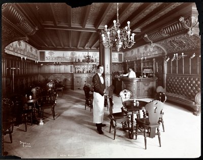 ホテルマンハッタンのダッチルーム、1902年（銀ゼラチンプリント） 作： Byron Company