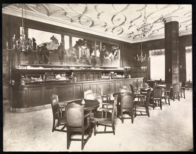 ホテルニッカボッカーのオールドキングコールバー、1906年（シルバーゼラチンプリント） 作： Byron Company
