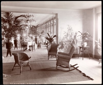 ヴァンドームホテルの屋上ダイニングルーム、1903年（銀ゼラチンプリント） 作： Byron Company