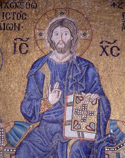 アヤソフィアのキリスト・パントクラトル（モザイク画 作： Byzantine