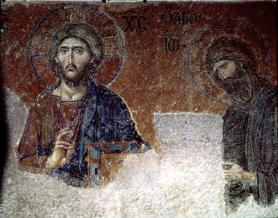 アヤソフィアのキリストと洗礼者聖ヨハネ（モザイク） 作： Byzantine