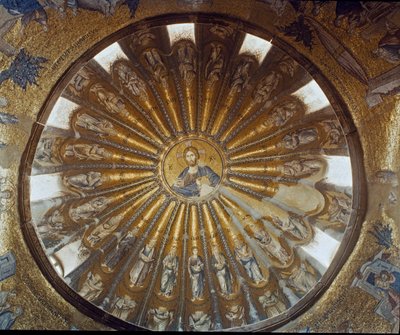 キリスト・パントクラトル（または栄光のキリスト）と使徒たち（モザイク 作： Byzantine