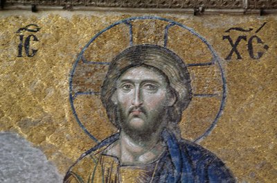 アヤソフィアのディエシス・キリスト（モザイク画 作： Byzantine