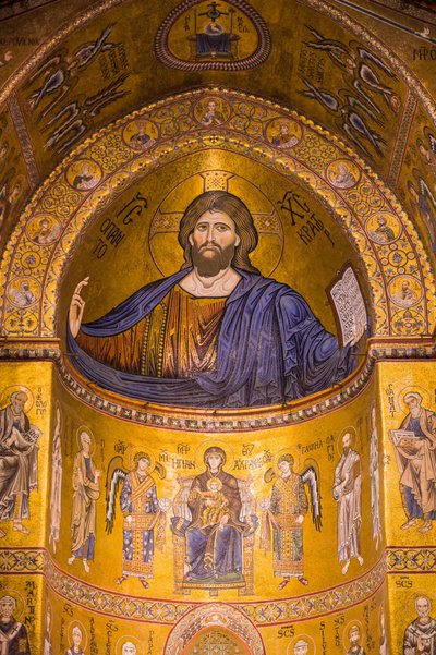 画像, の, イエス, サンタ・マリア・ヌオーヴァ大聖堂, モンレアーレ, シチリア, イタリア, ヨーロッパ 作： Byzantine