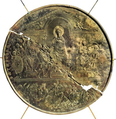テオドシウス1世（346-395）のミソリウム（銀製大皿）、紀元後4世紀 作： Byzantine