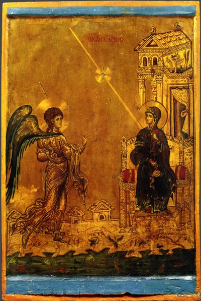 受胎告知、12世紀 作： Byzantine