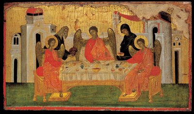 アブラハムホスピタリティ旧約三位一体、1380年頃 作： Byzantine