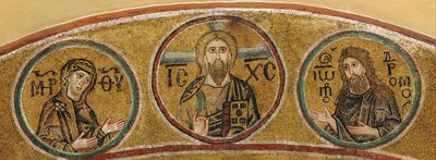Deesis：キリスト、聖母マリアと洗礼者ヨハネ 作： Byzantine Byzantine