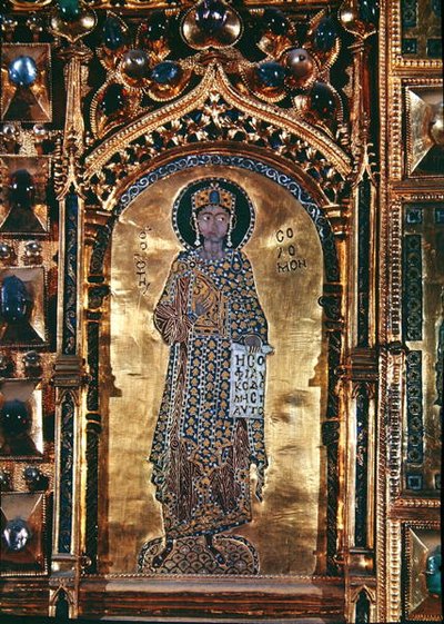 パラ・ドーロ、ソロモンの詳細（金とエナメルに宝石を嵌め込んだもの 作： Byzantine Byzantine