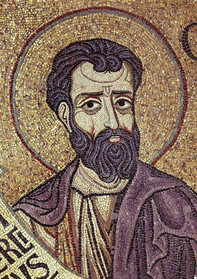 12世紀のサンマルコ寺院の内部モザイクの預言者ホセア詳細 作： Byzantine Byzantine