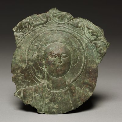 聖人の頭を持つドア・プラーク（ブロンズ） 500年代 作： Byzantine School