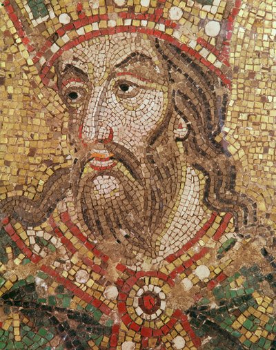 王の頭（モザイク）（詳細） 作： Byzantine School