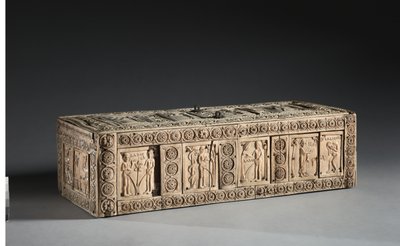 アダムとイブのシーンが入ったアイボリーボックス、1000〜1100年代 作： Byzantine School