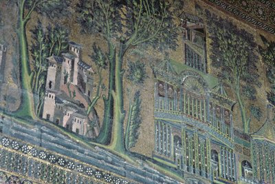 西ポーチコのモザイク、8世紀（モザイク） 作： Byzantine School