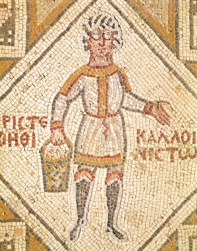ビルダーの舗道ディテール（モザイク 作： Byzantine School