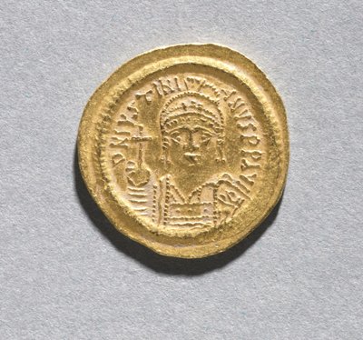 ユスティニアヌス1世のソリドゥス 作： Byzantine School