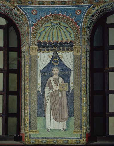 ラヴェンナの司教ウルシチーノ（モザイク） 作： Byzantine School