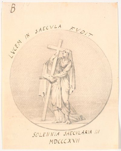 寓話的な女性像のメダリオン 作： C.A. Lorentzen