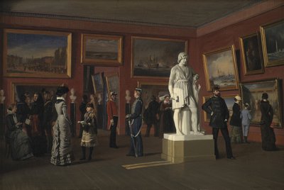 クリスチャンスボー宮殿の王室絵画コレクションの部屋の 1 つ 作： C.C. Andersen