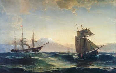 アイスランド沖の船 作： C.F. Sørensen