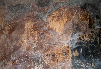 馬（ギリシャ・クレタ島コミタデス、アギオス・ゲオルギオス教会のフレスコ画より）（写真 作： J.B. and Brown J. Rowbotham