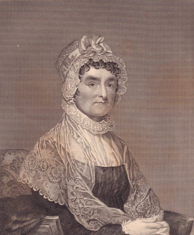アメリカ大統領ジョン・アダムスの妻、アビゲイル・アダムス（1744-1818）の肖像、G・スチュアートとF・E・ジョーンズによる彫刻 作： J.B. and Brown J. Rowbotham