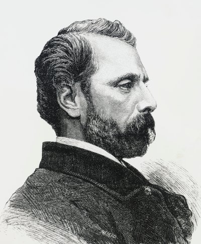 1860年のアゴスティーノ・ベルターニ（1812-1886）の肖像（イタリアの医師、愛国者）、エングレーヴィング 作： J.B. and Brown J. Rowbotham