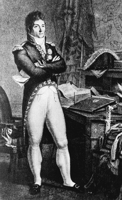 プリンス・ルイ＝アレクサンドル・ベルティエ（1753-1815）の肖像（第一帝政期のフランス元帥兼陸軍大臣）、エングレーヴィング 作： J.B. and Brown J. Rowbotham
