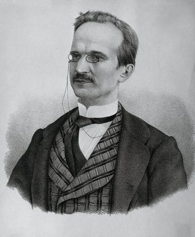 イタリアの政治家、ウルバノ・ラッタッツィ（1808-1873）の肖像、リトグラフ 作： J.B. and Brown J. Rowbotham