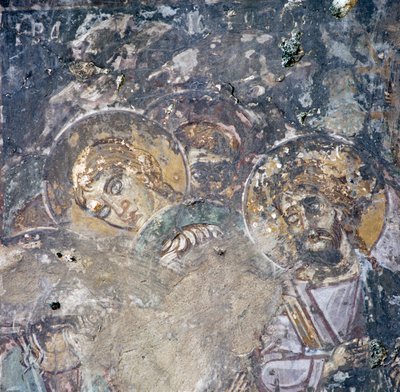 ギリシャ、クレタ島カンダノスの教会のフレスコ画「聖人」（写真 作： J.B. and Brown J. Rowbotham