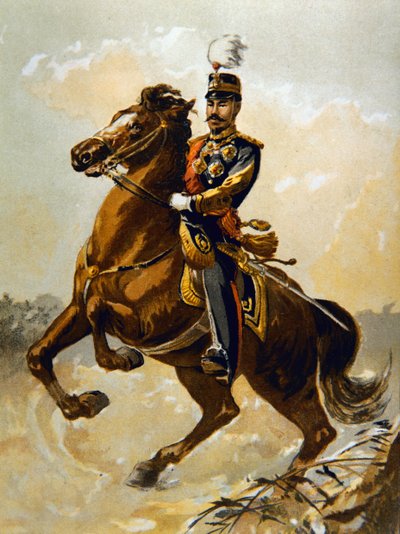 1904年の天皇陛下（カラーリトグラフ 作： J.B. and Brown J. Rowbotham