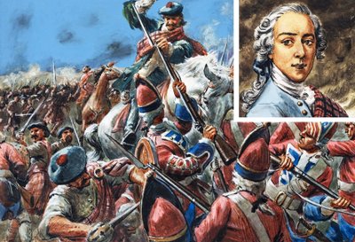 カロデンの戦い（紙にグワッシュ） 作： CL ダウティ