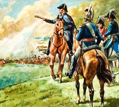 ワーテルローの戦いでのウェリントン公爵 作： C.L. Doughty