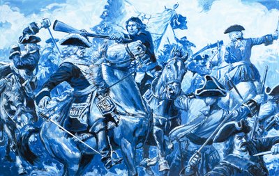 フランス物語』より「神ならぬ太陽神」（紙にグワッシュ） 作： C.L. Doughty