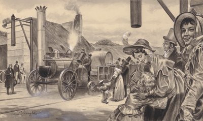 リバプール・マンチェスター間鉄道の開通 作： C.L. Doughty