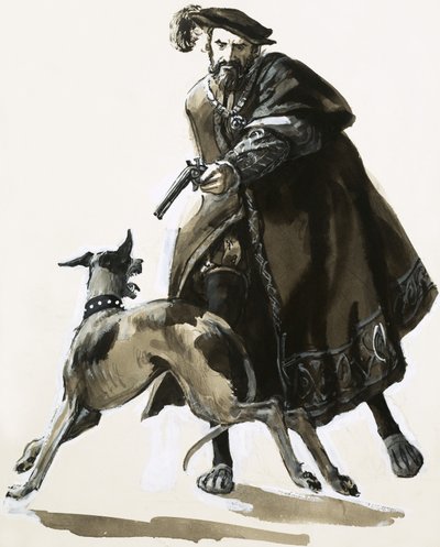 トーマス・シーモアは王の飼い犬を撃って怒りを爆発させた。 作： C.L. Doughty