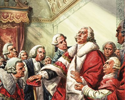 ウィリアム・ピット、1778年、議会で最後の演説 作： CL ダウティ
